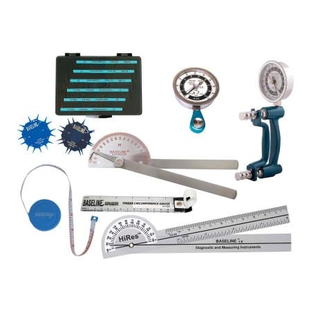 Fabrication Enterprises Baseline 8-Piece Standard Hand Evaluation Set, Blue 12-0128